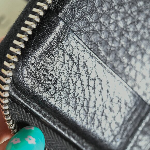 Gucci Soho Black Leather Studded Zip Wallet with Logo Detail - Picture 14 of 14